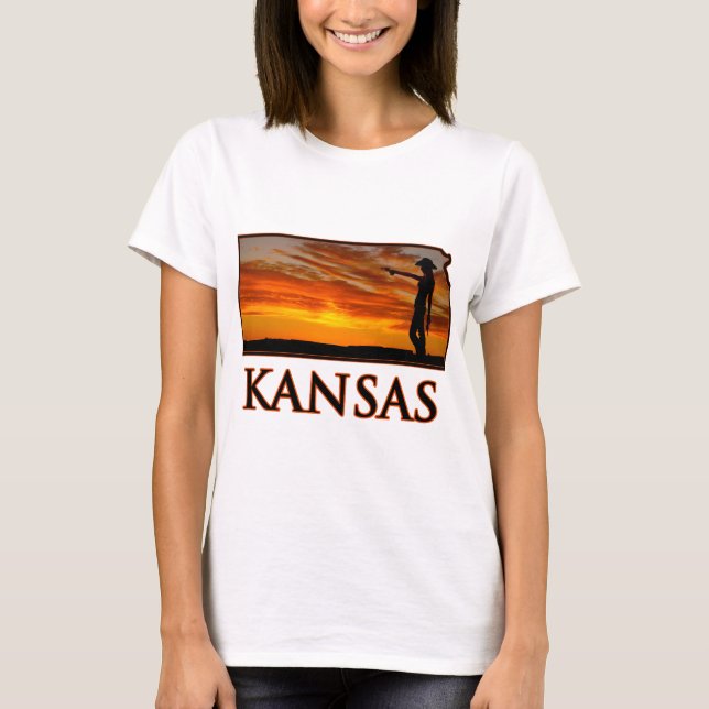 Camiseta Vaqueira de Kansas (Frente)