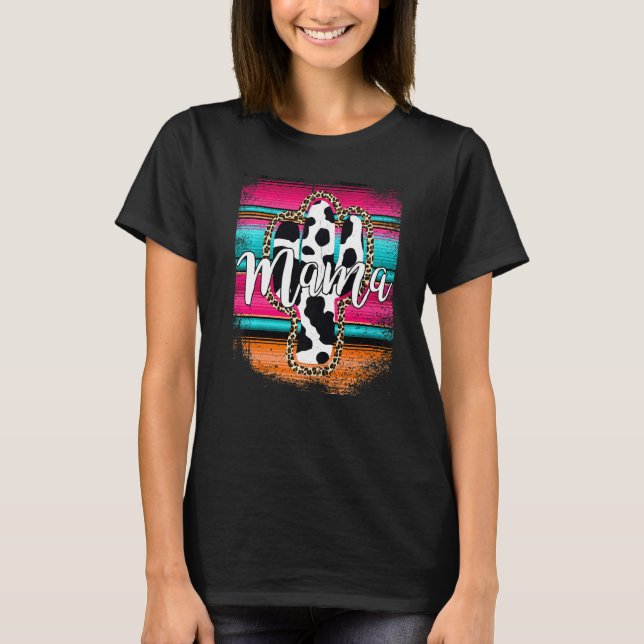 Camiseta Vaqueira do Serape do Leopardo do Cacto Ocidental  (Frente)