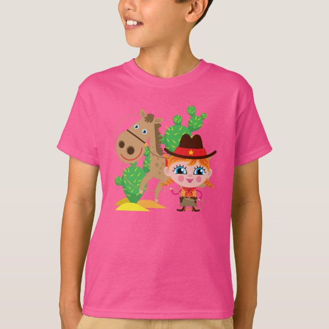 Camiseta Vaqueira e cavalo (Frente)