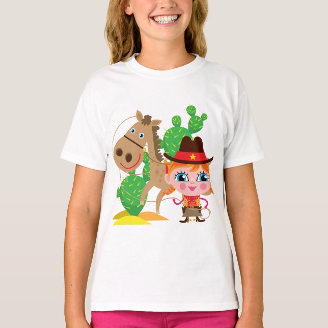 Camiseta Vaqueira e cavalo (Frente)