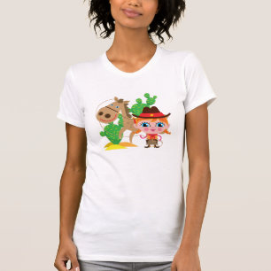 Camiseta Vaqueira e cavalo