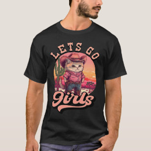Camiseta Vaqueira Gata Vamos Garotas Cumprimento Vaqueira O