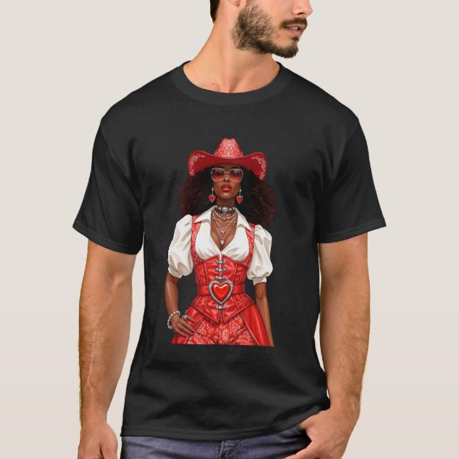 Camiseta Vaqueira Negra Melanina (Frente)