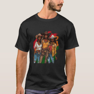 Camiseta Vaqueira Negra Rodeio Western Juneteenth História