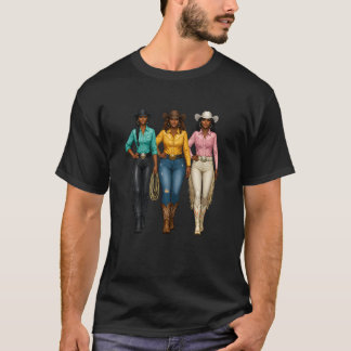 Camiseta Vaqueira Negra Rodeio Western Melanina História Ne