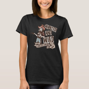 Camiseta Vaqueira Retro Procurada e Selvagem Mãe Rodeio Oci