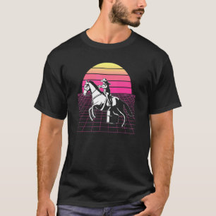 Camiseta Vaqueira Rodeio 80s Corrida de Barril Retro