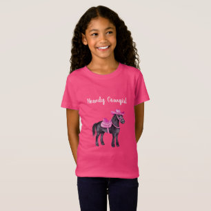 Camiseta Vaqueira Rosa Olá Cavalo