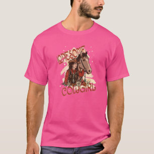 Camiseta Vaqueira Solitária Cavalo Sul Selvagem Oeste