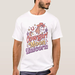 Camiseta Vaqueira Unicórnio Lua Unicórnio Design de Mercado