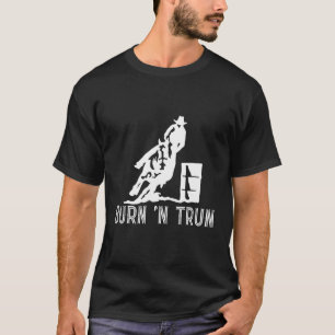 Camiseta Vaqueira Vira e Queima Corrida de Barril Rodeio Va