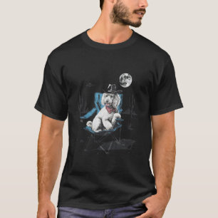 Camiseta Vaqueiro de Poodle Alien OVNI Engraçado Cão Ociden
