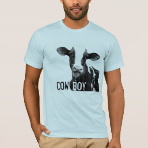 Camiseta Vaqueiro do menino da vaca!  Vitela da leiteria de