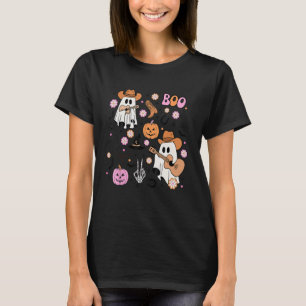 Camiseta Vaqueiro Fantasma Assustador Bonito Halloween Boo