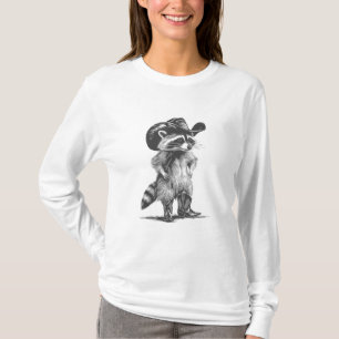 Camiseta Vaqueiro Guaxinim Engraçado Guaxinim Gráfico Meme 