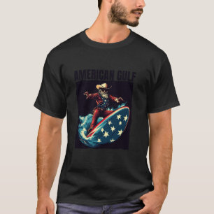 Camiseta Vaqueiro Legal com Prancha de Surfe Patriótica e s