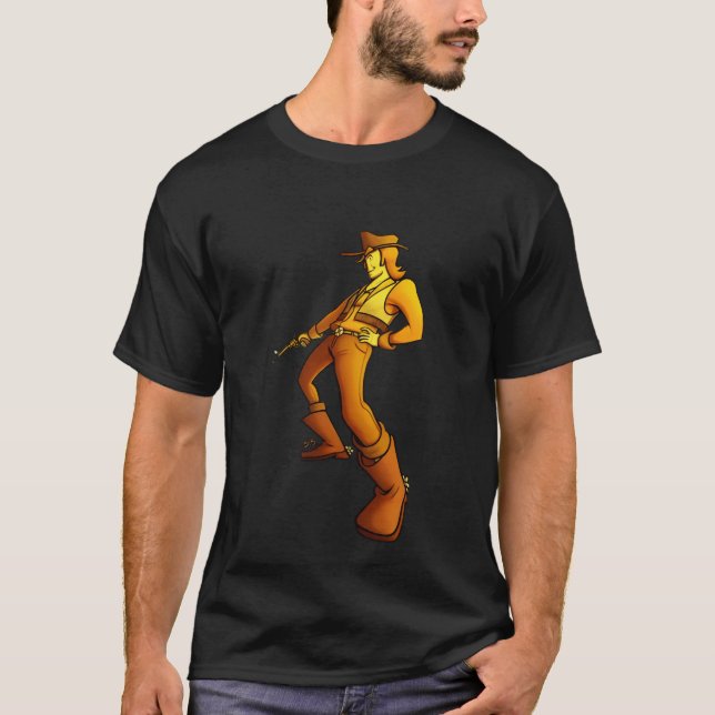 Camiseta Vaqueiro Retro Pistoleiro  (Frente)
