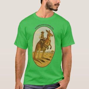 Camiseta Vaqueiro Vintage do Outback Montando um Canguru Gi