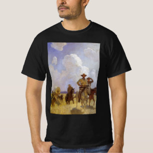 Camiseta Vaqueiros Antigos, O Conjunto Parkman por NC Wyeth