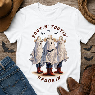 Camiseta Vaqueiros Fantasmas Assustadores de Halloween