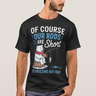 Camiseta Vara Curta de Pesca no Gelo Engraçada para Pescado