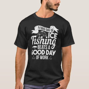 Camiseta Vara de perfuração de peixes para pesca no gelo en