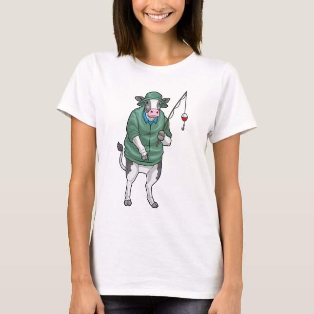 Camiseta Vara de pesca Angler Cow Pesca (Frente)