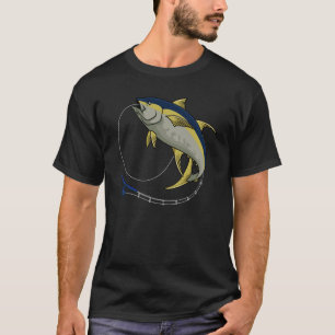 Camiseta Vara de pesca atum pescador pescador pescador água