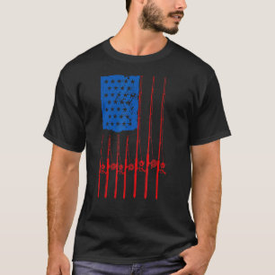 Camiseta Vara de Pesca Bandeira dos EUA Roupas Amor Pesca 4