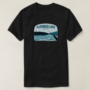 Camiseta Vara de Pesca do Lago Flathead Montana