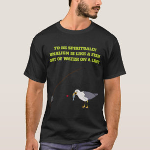CAMISETA VARÃO DE PESCA PATO PEIXE DESIGN GRÁFICO COM CITAÇ