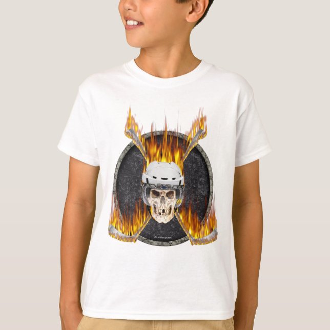 Camiseta Varas de hóquei ardentes (Frente)