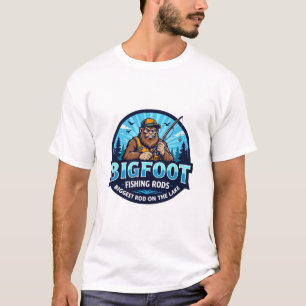 Camiseta Varas de Pesca do Pé Grande Maiores do Lago