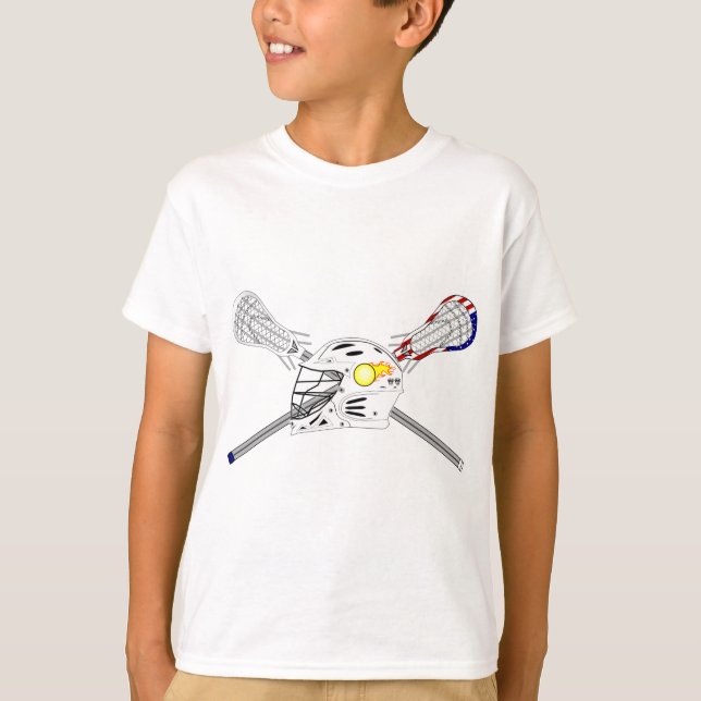 Camiseta Varas do Lacrosse com capacete (Frente)