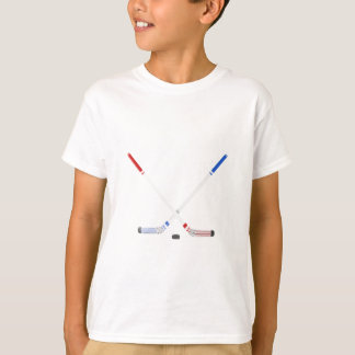 Camiseta Varas e disco de hóquei em gelo