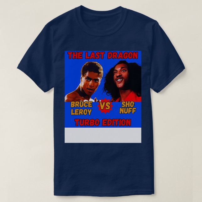 Camiseta Variante Sho Nuff vs Bruce Leroy Turbo Edition 10  (Frente do Design)