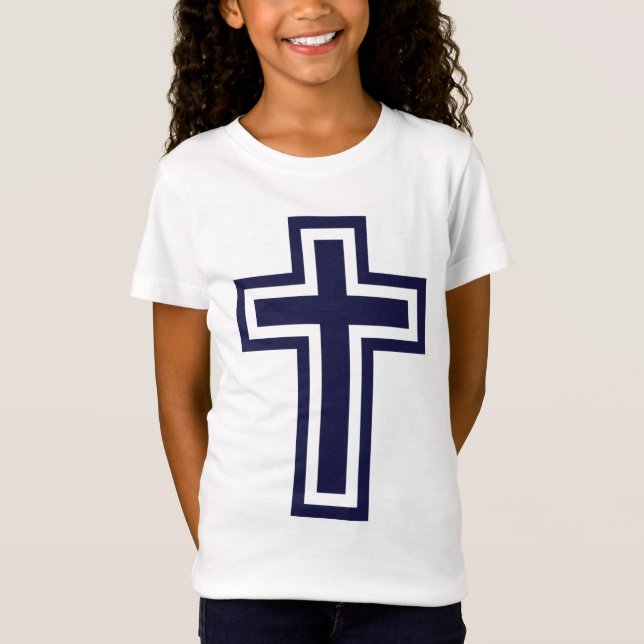 Camiseta Variantes diferentes de cristão azul (Frente)