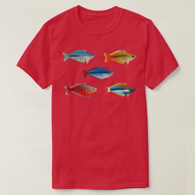 Camiseta Várias Rainbowfish Pack da Chilantherina (Frente do Design)