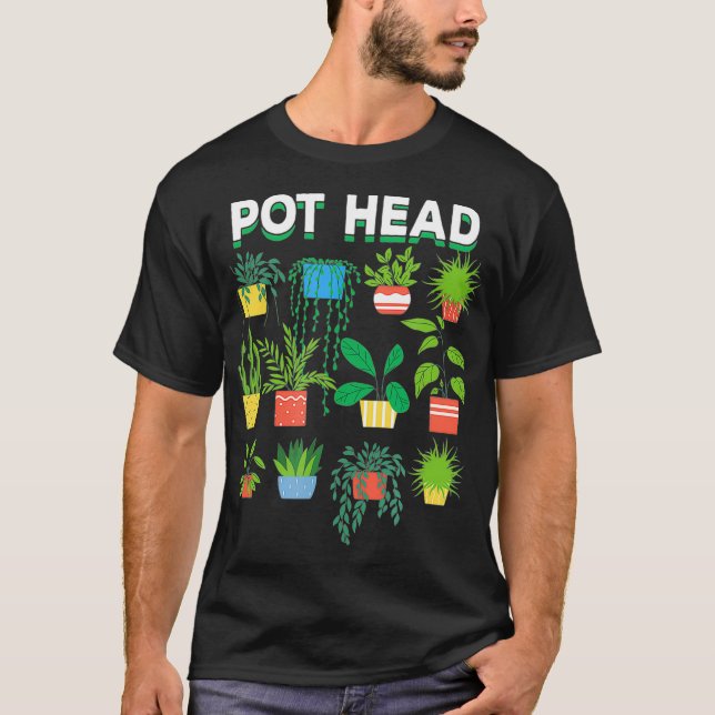 Camiseta Variedade De Cabeça De pote Em Potes Para Uma Plan (Frente)