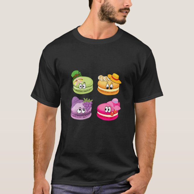 Camiseta Variedades de Macaroon que Compram a massa (Frente)