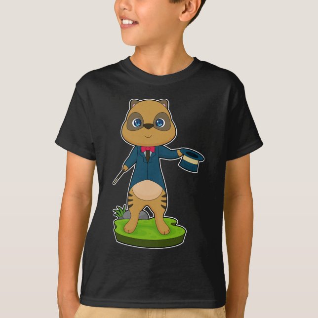 Camiseta varinha mágica do Meerkat Wizard (Frente)