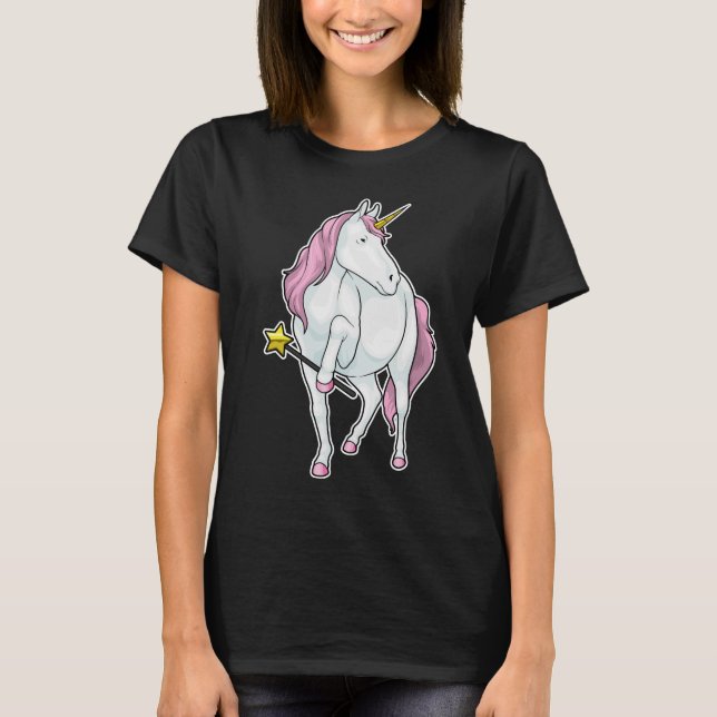Camiseta varinha mágica do Unicorn Wizard (Frente)