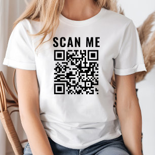 Camiseta Varredura Personalizada Código QR Endereço Web ou 