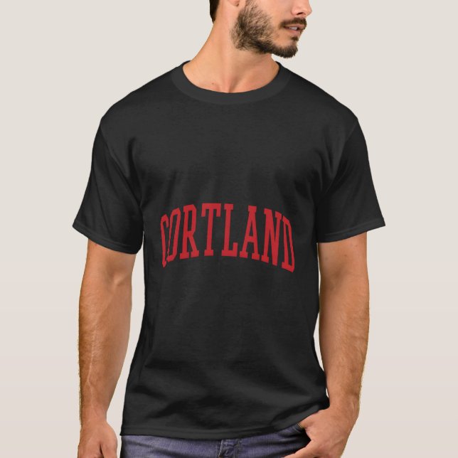 Camiseta Varsity Cinza Cortland (Frente)