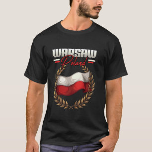 Camiseta Varsóvia Polônia Viagem Bandeira Polonesa Polônia