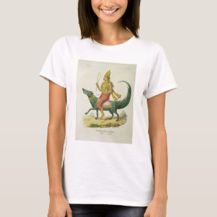 Camiseta Varuna, deus dos oceanos, gravado por Charles Eti