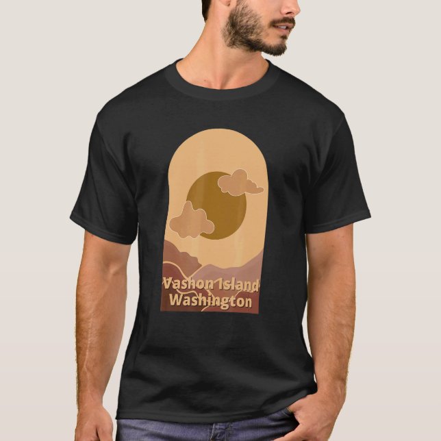 Camiseta Vashon Island WA Forest Mounties Subindo (Frente)