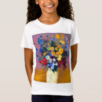 Vaso Branco com Flores Odilon Redon