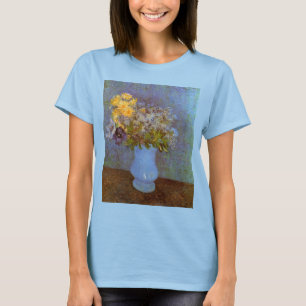 Camiseta Vaso com Lilases e Margaridas de Vincent van Gogh