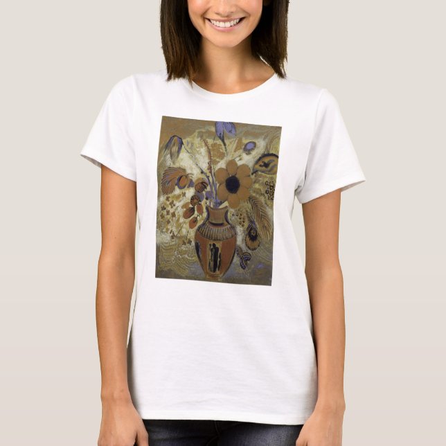 Camiseta Vaso de Etruscan com flores (Frente)